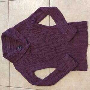 ii Sisters Purple Cable Knit Sweater Size Medium